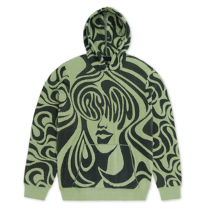 Sudadera con Capucha de Mohair, Estilo Vintage, Tejido Jacquard, Suéter de Invierno, Sudadera Holgada de Mohair - Product Image 6