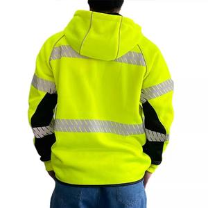 Construction Vêtements de sécurité réfléchissants Veste pour hommes isolée Vêtements de travail imperméables d'hiver Sweat à capuche réfléchissant haute visibilité - Product Image 2