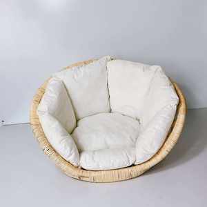 Rattan Cane Pet <b>Bed</b> With Cushion Natural Handwoven Dog Cat Sofa Indoor Decorative Pet Furniture Cozy Comfortable Seat in Vietnam - Product Image 2