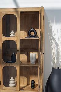 Vitrine moderne en bois de manguier massif verre trempé transparent haute qualité armoire de rangement premium pour usage domestique - Product Image 6