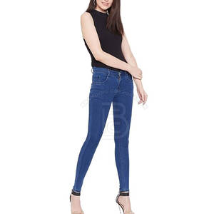 กางเกงยีนส์ผู้หญิงดีไซน์ใหม่คุณภาพสูง สไตล์ทันสมัย สีพื้น ใส่สบาย - Product Image 5