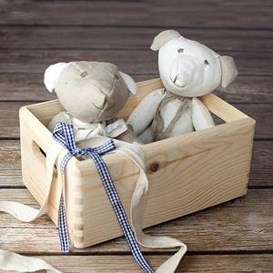 WELL HOME Caja de Almacenamiento Apilable de Pino Macizo 30x20x15cm - Product Image 6