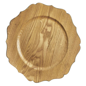 Assiette de présentation ronde en bois de manguier artisanal, marron, décorative, avec un design classique à chiffres romains, pour la restauration et les événements - Product Image 5
