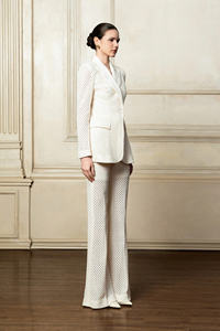 Pantalon Femme Style Unique Pantalon évasé Nadia Blanc & Marron Vêtements Femme Vente Tissu Eco-Friendly Mode Mode Durable - Product Image 5