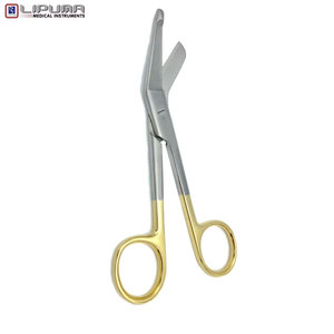 Tijeras de Vendaje Cruzadas Rotes Premium de 5.75 Pulgadas (14.5 cm), Tijeras de Grado Quirúrgico T/C, Instrumentos Médicos con Punta Roma/Lisa - Product Image 6