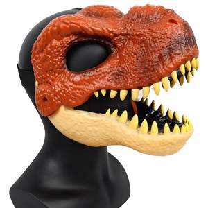 Máscara de Dinosaurio con Mandíbula Móvil, Disfraz de Dinosaurio de Plástico con Mandíbula Articulada - Product Image 3