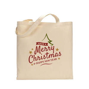 Bolsa de Regalo Navideña con Diseño de Feliz Navidad y Feliz Año Nuevo - Product Image 1