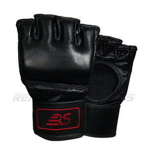 Gants de boxe professionnels MMA PU, gants MMA de boxe à demi-doigt | Gants mma de boxe en cuir de meilleure qualité - Product Image 1