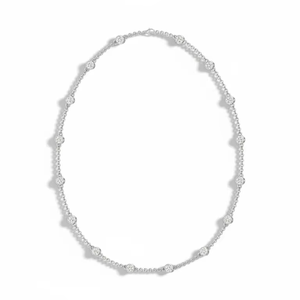 สร้อยคอเพชรเรียบหรูสำหรับผู้หญิง เครื่องประดับอ่อนช้อยประดับเพชรระยิบระยับสำหรับใส่ทุกวัน - Product Image 1