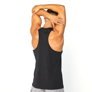 Camiseta sin mangas para hombre, Camiseta deportiva sin mangas con cordones y capucha de Color sólido de poliéster, camiseta sin mangas personalizada para hombre - Product Image 4