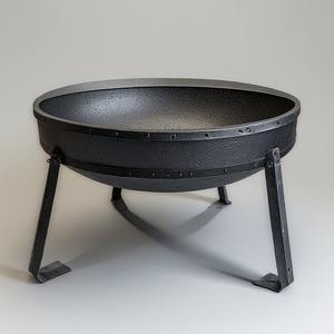 Brasero extérieur moderne en métal, conçu pour la combustion de bois, avec revêtement en poudre, offrant une chaleur constante et un attrait décoratif - Product Image 6