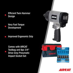 Kit de Llave de Impacto de 3/4 de Pulgada con Doble Martillo, Alto Torque, Diseño Refinado, Soporte Personalizado OEM - Product Image 2