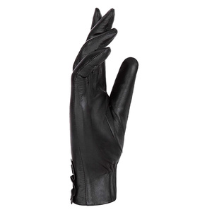Gants thermiques en cuir de mouton 100% véritable, doublure en fourrure, compatibles avec les écrans tactiles, écologiques, chauds pour l'hiver, mode, cyclisme, conduite, unisexe - Product Image 2