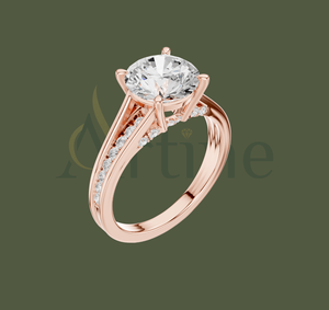 Fresh Aura jewels 10K Minimalist Moissanite <b>Ring</b> in <b>Silver</b> with Simple <b>Solitaire</b> Style - Product Image 1