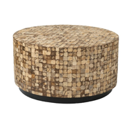 Table basse en bois de coquille de noix de coco au design moderne nouveauté article de décoration intérieure pour meubles de salon du Vietnam tables console