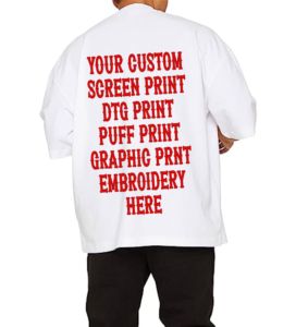 Camiseta de gran tamaño personalizada de alta calidad 100% peinado preencogido de algodón de talla grande camisetas de etiqueta privada de gran tamaño camisetas para hombre - Product Image 1