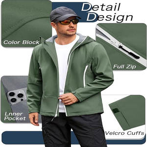 เสื้อแจ็กเก็ตกันน้ำสำหรับผู้ชายเสื้อกันลมสำหรับเดินเขากันหนาวออกแบบได้ตามต้องการ - Product Image 4