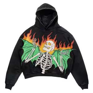 เสื้อมีฮู้ดลาย DTG วินเทจเสื้อมีฮู้ดลายซีดจางโอเวอร์ไซส์ - Product Image 6