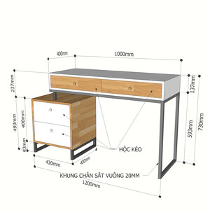 Commode moderne en métal avec 4 tiroirs et un meuble supérieur pour la maison BTD68049 - Product Image 3