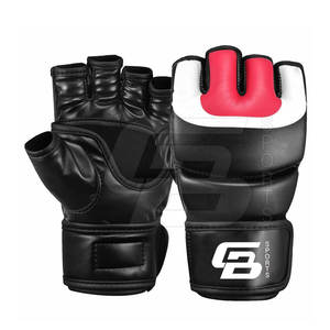 Gants de sport demi-doigts en cuir PU imperméables sur mesure de haute qualité 8oz & 12oz gants d'entraînement de boxe MMA pour adultes - Product Image 2