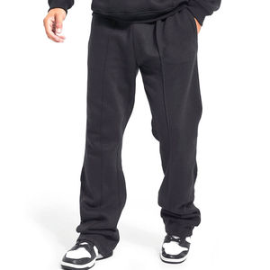 Dernière conception personnalisée Streetwear Flare Jogger Pantalon de survêtement taille haute Baggy Pantalon évasé Stacked Track Pant 100% coton - Product Image 3