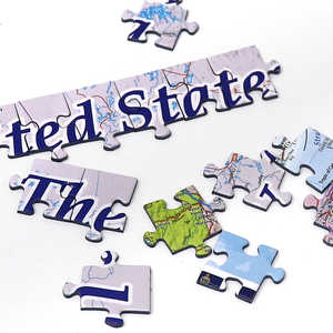 Puzzle de 1000 pièces de la carte des États-Unis, jouet éducatif personnalisé de MAPS in MINUTES, puzzle en papier A4 mini avec impression de logo, échantillon gratuit disponible - Product Image 5