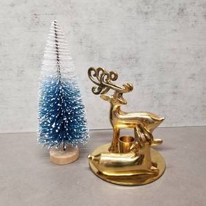 Fournisseur en gros indien Vintage Laiton Renne Paire Buck Doe Bougeoir de Noël Or Fabricant de Bougeoir Vintage - Product Image 2