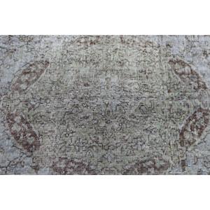Grand tapis vintage, tapis turc de 5,2 x 8,9 pieds, tapis en laine gris ombré - Product Image 5