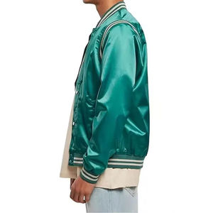 Chaqueta Universitaria Varsity de Lona con Logotipo Frontal, Estilo Casual y Urbano para Hombre, Nueva Colección 2025 - Product Image 6