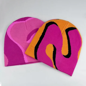 Custom OEM Logo High Quality Acrylic Jacquard Winter Warm <b>Skull</b> Knitted Sports Design Soft Children's Unisex Adjustable <b>Beanie</b> - Product Image 4