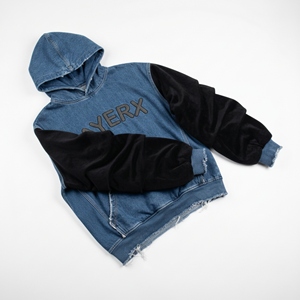 Sudadera con Capucha de Invierno para Mujer 2026, 500gsm, Algodón, Terciopelo, Denim, Estampado 3D, Top Corto, Estilo Urbano, Fabricante - Product Image 4