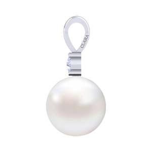 NOVAMART Fine Classic Pearl Pendant with 925 <b>Sterling</b> <b>Silver</b> <b>Chain</b> Gift <b>for</b> <b>Women</b> and Girls Necklaces Wholesale Export - Product Image 4