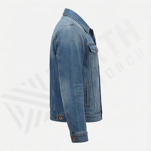 Jeans Jackets Solid Color Casual Jacket <b>Covered</b> <b>Button</b> Women Jean Coat Stylish Outerwear Fashion Streetwear Top Customized Color - Product Image 3