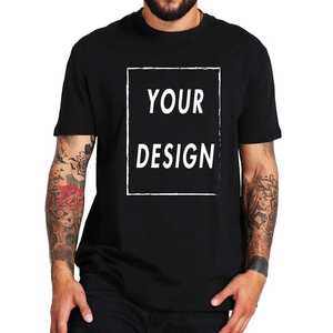 Camiseta de talla grande de algodón 100% de alta calidad para hombre, camiseta bordada informal transpirable con estampado sólido a buen precio - Product Image 1