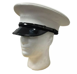 Casquette blanche uniforme de haute qualité avec insigne de lingot casquettes en gros Epeaked prix bon marché personnalisé à vendre - Product Image 3