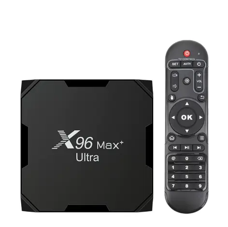 Amlogic S905X4 8K Video Decoding 4GB 64GB 32GB Smart TV Box Android X96 Max + Penerima Satelit Ultra