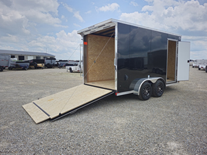 Remorque de transport fermée 7x14, caisse en acier, 7000 lb, avec porte à rampe, prête à être expédiée à prix avantageux |   Remorque de transport fermée 7x14 - Product Image 5