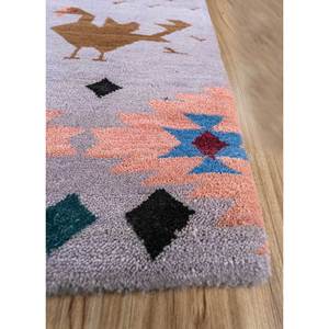 Alfombra de Lana y Seda de Bambú Anudada a Mano Freedom Manchaha Rosa Púrpura, Geométrica, 9x12, para Decoración de Sala de Estar, 10 mm - Product Image 4