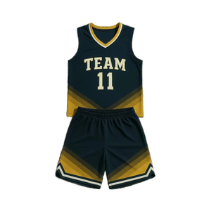 ชุดบาสเก็ตบอลของผู้ชายเครื่องแบบสีดำแฟชั่นแบบแห้งเร็วสั่งโลโก้ได้ตามต้องการ - Product Image 1