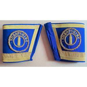 Manchettes de gants maçonniques pour l'artisanat de broderie Point de croix et couture Ronpex - Product Image 1