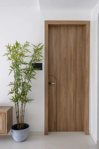 Porte en bois composite WPC de 40 mm d'épaisseur, anti-poussière, facile à nettoyer, insonorisée, imperméable, anti-moisissure, minimaliste, pour entrepôt, chambre à coucher - Product Image 4