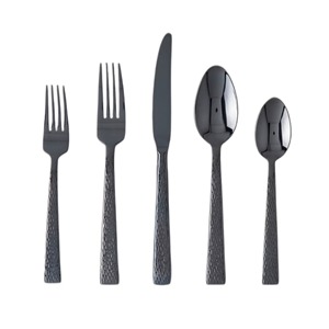 Juego de cubiertos de acero inoxidable con acabado chapado en oro de alta calidad de 4 cucharas Cubiertos Vajilla Mango de diseño de estrella - Product Image 2