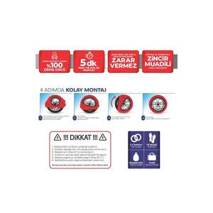 Chaussette de neige 200/60/r15 Nouvelle génération Équivalent de chaîne de montage facile - Product Image 2