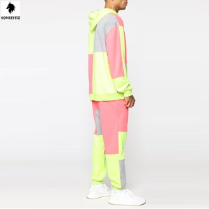 ชุดวอร์ม2ชิ้นแบบนิ่มมีซิปสำหรับทุกเพศชุดวอร์มไนลอนกันลมแบบลำลองของผู้ชายชุดวอร์มแบบยืดหยุ่นแบบด้านหน้าเรียบ - Product Image 3