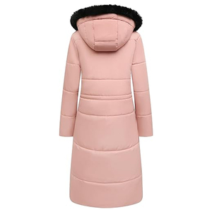 Abrigos cálidos de Invierno para mujer, cuello de piel grande, chaquetas largas con capucha, prendas de vestir exteriores 2025 - Product Image 2