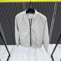 Abrigo Informal con Cierre para Hombre, Color Blanco, Manga Larga, Antiarrugas, Transpirable, Cuello en V, Poliéster, Elastano, Abrigo de Moda Urbana Nova