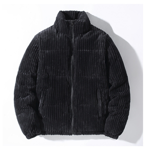 Blouson aviateur en toile marron taille personnalisée imperméable écologique hommes hiver chaud de haute qualité vente en gros - Product Image 3