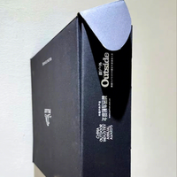 Boîtes rigides noires personnalisées en gros, boîtes en papier pliables utilisées pour l'expédition et le courrier, avec logo, utilisées pour le commerce électronique
