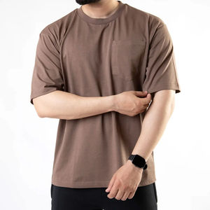 Camisetas de Hombre al por Mayor 2026, 100% Algodón, Talla Grande, 250 Gramos, Camisetas Personalizadas Lisas Estilo Vintage para Hombre - Product Image 1