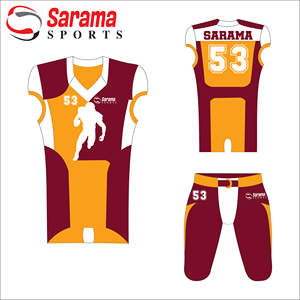 Uniforme de fútbol americano para jóvenes, uniforme de fútbol Regular, fácil de usar, 100% poliéster - Product Image 2